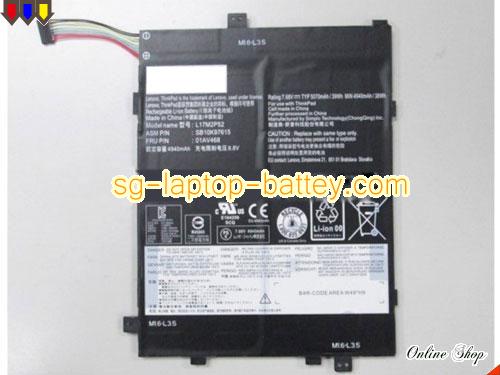 Genuine LENOVO SB10K97615 Laptop Battery 01AV468 rechargeable 4940mAh, 38Wh Black In Singapore 