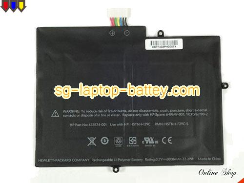 Replacement HP HSTNN-S29C-S Laptop Battery 649649-001 rechargeable 6000mAh Black In Singapore 