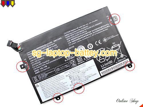 Genuine LENOVO SB10K97569 Laptop Battery 01AV412 rechargeable 3880mAh, 45Wh , 4.05Ah Black In Singapore 
