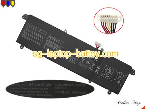 Genuine ASUS C31N1821 Laptop Battery 0B200-03210100 rechargeable 4330mAh, 50Wh Black In Singapore 