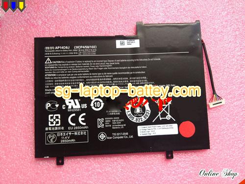 Genuine ACER AP14D8J Laptop Battery 31CP458102 rechargeable 2850mAh, 32Wh Black In Singapore 