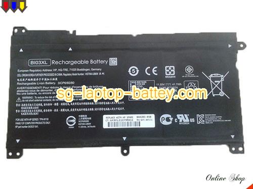 Genuine HP ON03XL Laptop Battery HSTNN-UB6W rechargeable 3470mAh, 41.7Wh Black In Singapore 