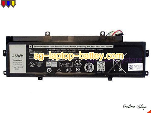 Genuine DELL 5R9DD Laptop Battery KTCCN rechargeable 3800mAh, 43Wh Black In Singapore 