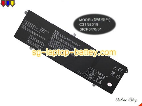 Genuine ASUS C31N2019-1 Laptop Battery C31N2019 rechargeable 6427mAh, 63Wh Black In Singapore 