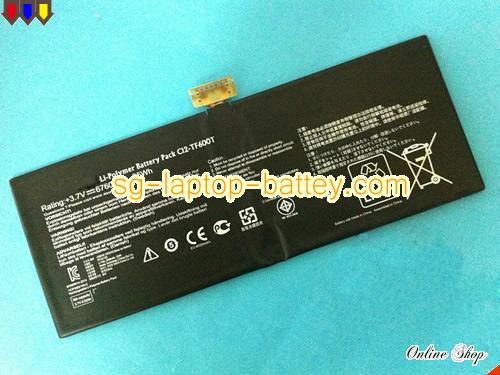 Genuine ASUS TF600T Laptop Battery C12-TF600T rechargeable 6760mAh, 25Wh Balck In Singapore 