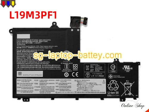 Genuine LENOVO SB10V25248 Laptop Battery L19M3PF1 rechargeable 4000mAh, 45Wh Black In Singapore 