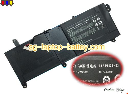 Genuine CLEVO P640BAT-3 Laptop Battery 6-87-P640S-4231A rechargeable 45Wh Black In Singapore 