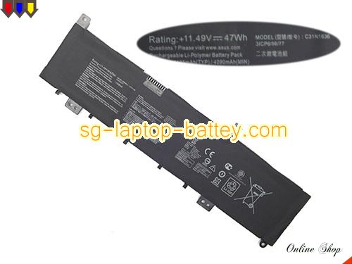 Replacement ASUS C31N1636 Laptop Battery  rechargeable 4165mAh, 47Wh Black In Singapore 
