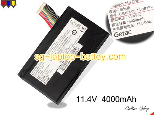 Genuine GETAC GI5KN-00-13-3S1P-0 Laptop Battery  rechargeable 4100mAh, 46.74Wh Black In Singapore 
