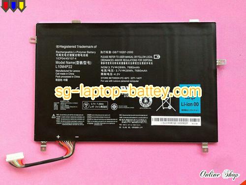 Genuine LENOVO L10M4P22 Laptop Battery  rechargeable 7680mAh, 28Wh Black In Singapore 