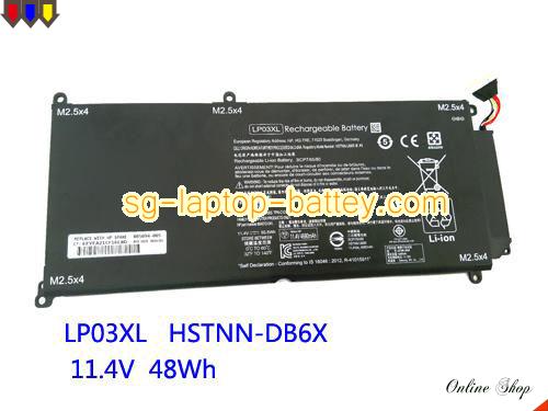 Genuine HP 807211-241 Laptop Battery TPN-C121 rechargeable 48Wh Black In Singapore 
