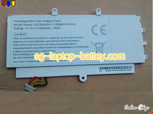 Genuine ACER 3UF504553 Laptop Battery 3UF504553-1-T0686(3ICP5/55/53) rechargeable 1400mAh, 16Wh White In Singapore 