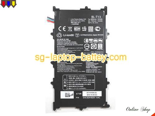 Replacement LG BL-T13 Laptop Battery  rechargeable 8000mAh Black In Singapore 