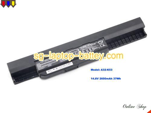 Genuine ASUS 07G016JD1875 Laptop Battery A41-K53 rechargeable 2600mAh, 37Wh Black In Singapore 