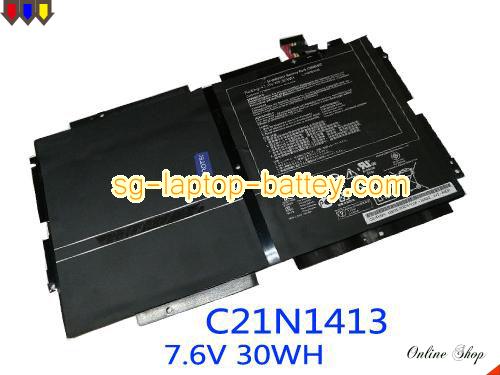 Genuine ASUS C21N1413 Laptop Battery  rechargeable 3940mAh, 30Wh Black In Singapore 