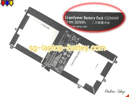 Genuine ASUS C12PMCH Laptop Battery C12N1419 rechargeable 7660mAh, 30Wh Black In Singapore 