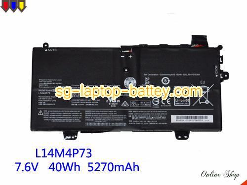 Genuine LENOVO L14M4P73 Laptop Battery L14L4P72 rechargeable 40Wh Black In Singapore 
