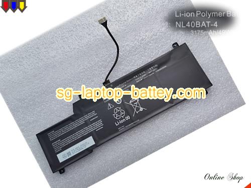 Genuine CLEVO 4ICP7/60/50 Laptop Battery NL40BAT-4 rechargeable 3230mAh, 50Wh Black In Singapore 