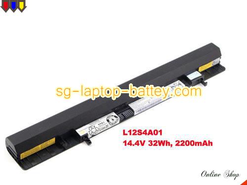 Genuine LENOVO L12S4F01 Laptop Battery L12L4A01 rechargeable 2200mAh, 32Wh Black In Singapore 