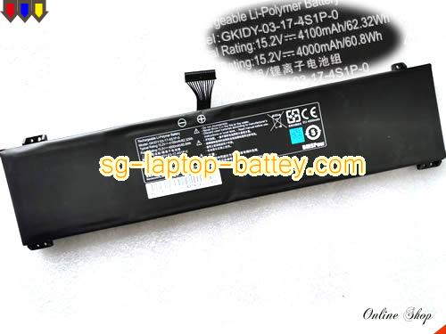 Genuine GETAC GKIDY-03-17-4S1P-0 Laptop Battery GKIDY03174S1P0 rechargeable 4100mAh, 62.32Wh Black In Singapore 