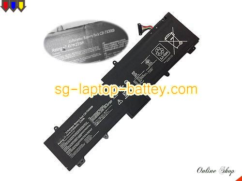 Genuine ASUS C21 TX300D Laptop Battery C21-TX300D rechargeable 3120mAh, 23Wh Black In Singapore 