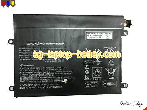 Genuine HP TPN-Q180 Laptop Battery 859470-121 rechargeable 4221mAh, 33Wh Black In Singapore 