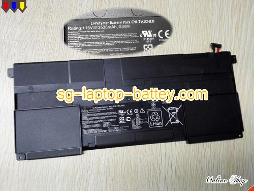 Genuine ASUS C41-TAICH131 Laptop Battery C41TAICH131 rechargeable 3535mAh, 53Wh Black In Singapore 