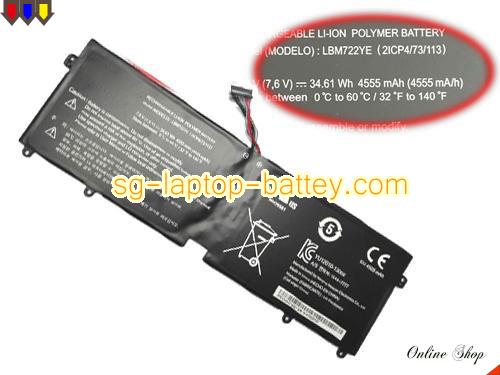 Genuine LG LBM722YE Laptop Battery 2ICP4/73/113 rechargeable 4555mAh, 34.61Wh Black In Singapore 