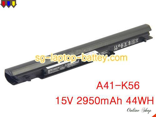 Genuine ASUS A41-K56 Laptop Battery  rechargeable 2950mAh, 44Wh Black In Singapore 