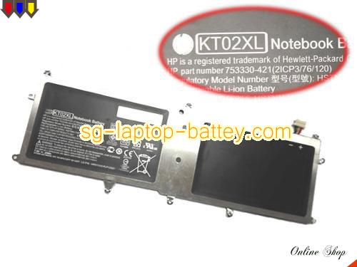 Genuine HP KT02XL Laptop Battery 753330-1C1 rechargeable 25Wh Black In Singapore 