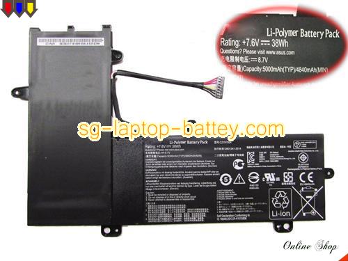 Genuine ASUS B21N1504 Laptop Battery C21N1504 rechargeable 4840mAh, 38Wh Black In Singapore 