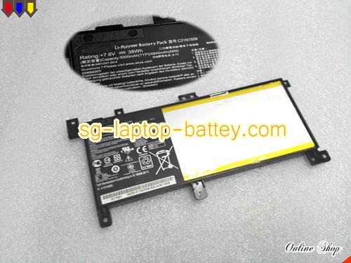 Genuine ASUS C21N1509 Laptop Battery 0B200-01750000 rechargeable 4840mAh, 38Wh Black In Singapore 