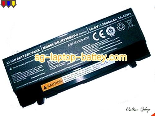 Genuine CLEVO R130BAT-8 Laptop Battery 687R130S4DF2 rechargeable 2600mAh, 38Wh Black In Singapore 