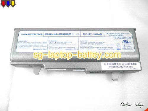 Genuine CLEVO 87-M520GS-4KF Laptop Battery M520GBAT-8 rechargeable 2400mAh Sliver In Singapore 