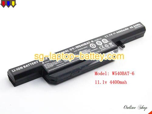 Genuine CLEVO 6-87-W540S-4271 Laptop Battery 6-87-W540S-4U4 rechargeable 4400mAh, 48.84Wh Black In Singapore 