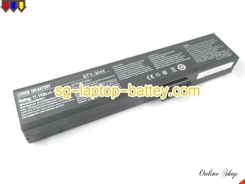 Genuine MSI BTY-M44 Laptop Battery 91NMS14LD4SW1 rechargeable 4400mAh Black In Singapore 