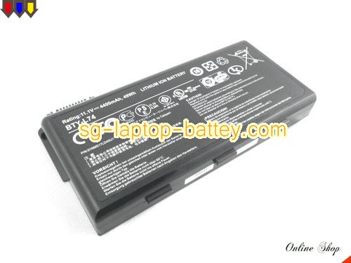 Genuine MSI BTY L74 Laptop Battery BTY-L74 rechargeable 4400mAh, 49Wh Black In Singapore 