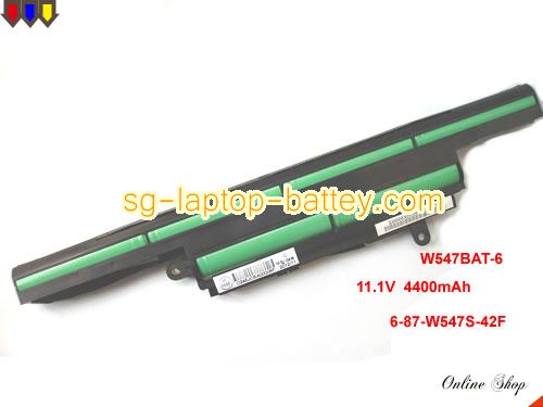 Genuine CLEVO 6-87-W547S-42F Laptop Battery W547BAT-6 rechargeable 4400mAh Black In Singapore 