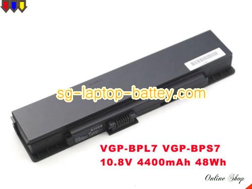 Replacement SONY VGP-BPL7 Laptop Battery VGP-BPS7 rechargeable 4400mAh, 48Wh Black In Singapore 