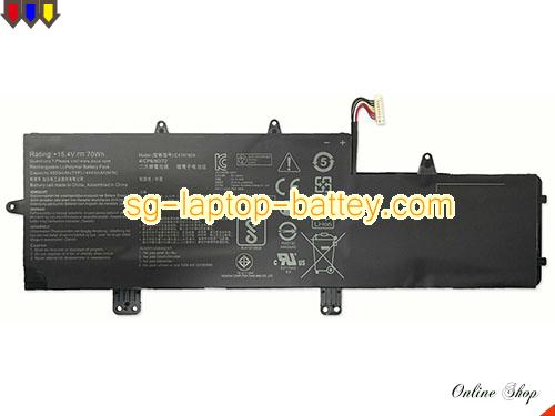 Genuine ASUS C41N1804 Laptop Battery 0B200-02980100 rechargeable 4550mAh, 70Wh Black In Singapore 