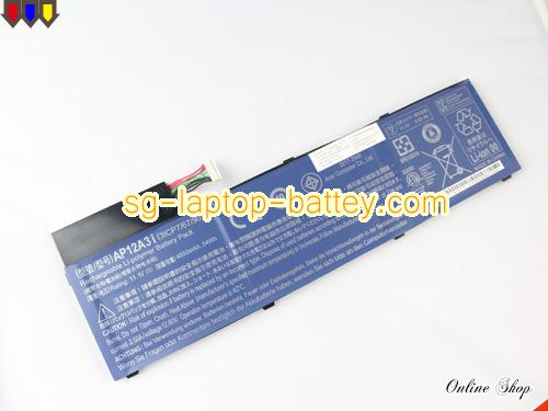 Genuine ACER AP12A31 Laptop Battery BT.00304.011 rechargeable 4850mAh, 54Wh Black In Singapore 