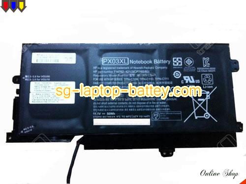 Genuine HP 715050-001 Laptop Battery 7147621C1 rechargeable 50Wh Black In Singapore 
