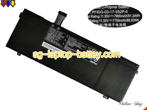 Genuine GETAC PFIDG-03-17-3S2P-0 Laptop Battery BATRPFIDG3-6102 rechargeable 7900mAh, 91.24Wh Black In Singapore 