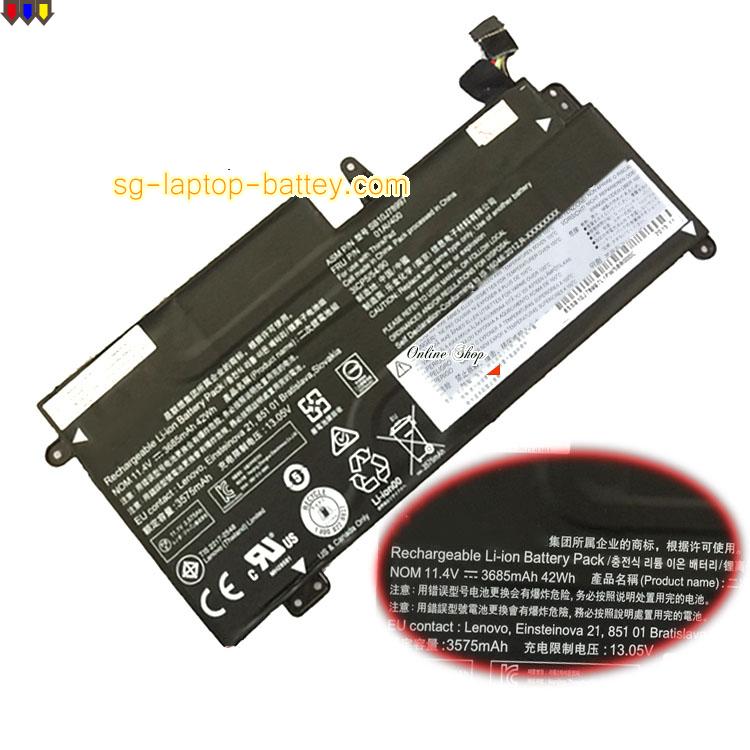 Genuine LENOVO SB10J78997 Laptop Battery 01AV400 rechargeable 3685mAh, 42Wh Black In Singapore 