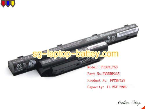 Genuine FUJITSU FPCBP426 Laptop Battery CP656337-01 rechargeable 72Wh Black In Singapore 