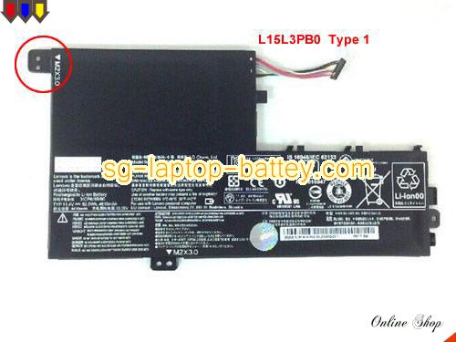 Genuine LENOVO 5B10K85055 Laptop Battery L15L3PBO rechargeable 4610mAh, 53Wh Black In Singapore 