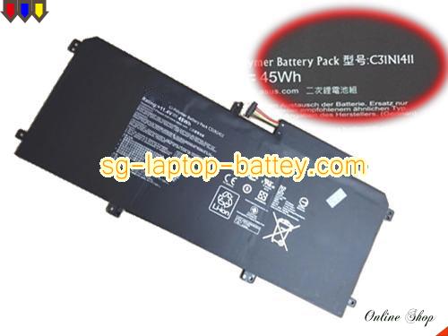 Genuine ASUS C3INI4II Laptop Battery C31N1411 rechargeable 3900mAh, 45Wh Black In Singapore 