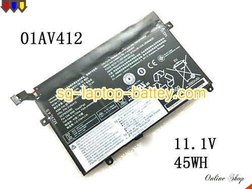 Genuine LENOVO SB10K97569 Laptop Battery 01AV412 rechargeable 4050mAh, 45Wh Black In Singapore 