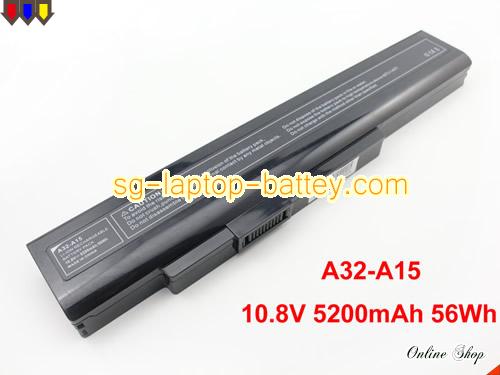 Replacement MSI A32-A15 Laptop Battery A41-A15 rechargeable 5200mAh, 56Wh Black In Singapore 