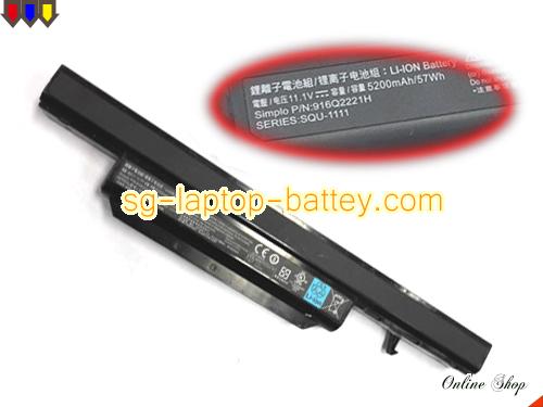 Genuine HASEE 916Q2221H Laptop Battery SQU-1111 rechargeable 5200mAh, 57Wh Black In Singapore 